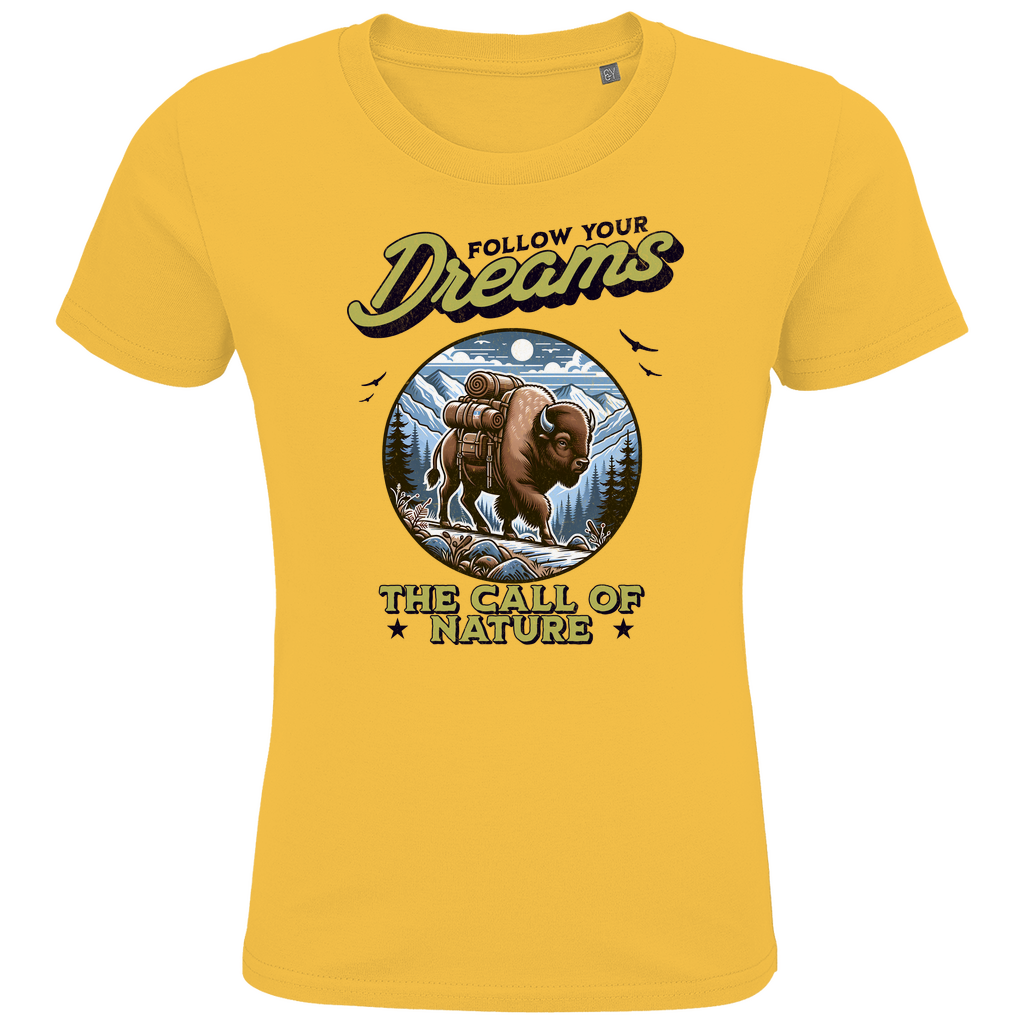 Kids Premium Bio T-Shirt Bison - The call of nature