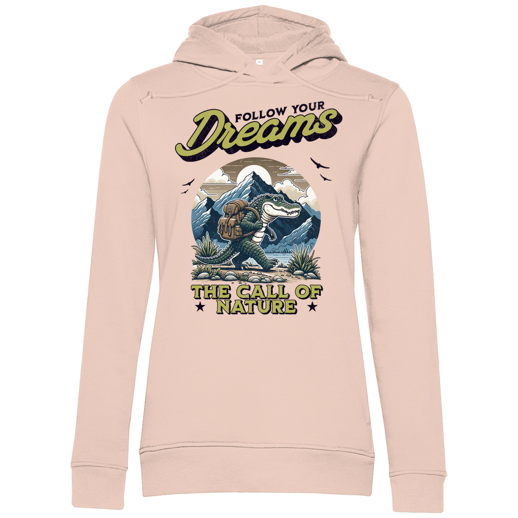 Damen Premium Bio Hoodie Krokodil - The call of nature