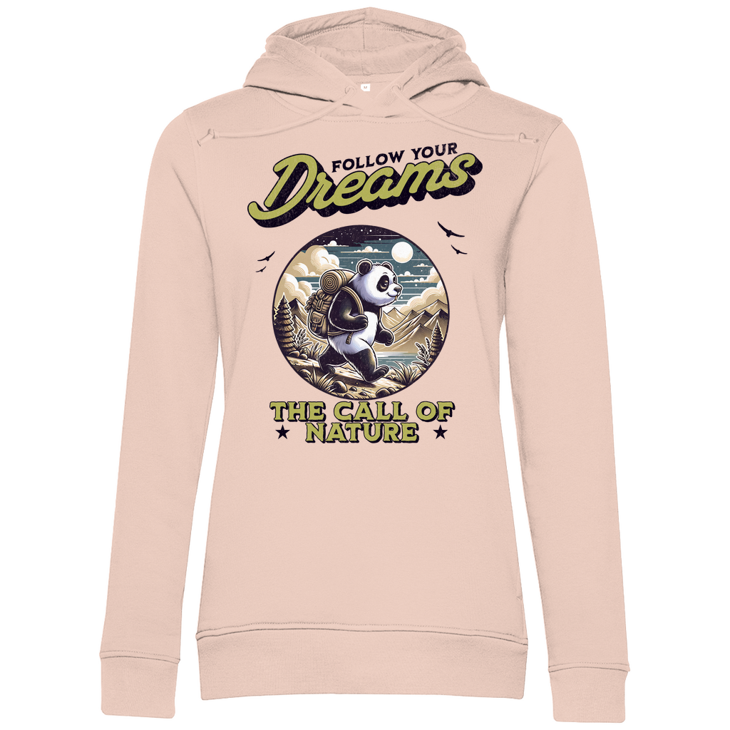 Damen Premium Bio Hoodie Panda - The call of nature