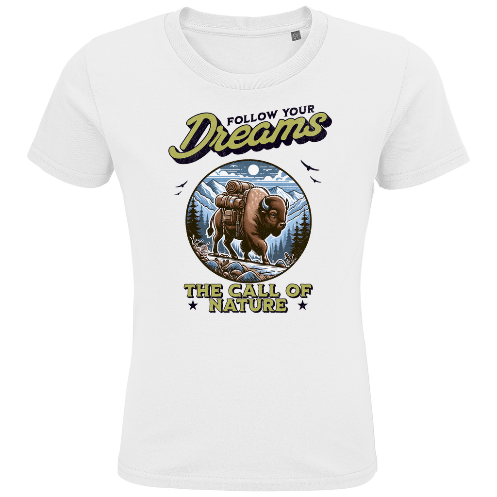 Kids Premium Bio T-Shirt Bison - The call of nature