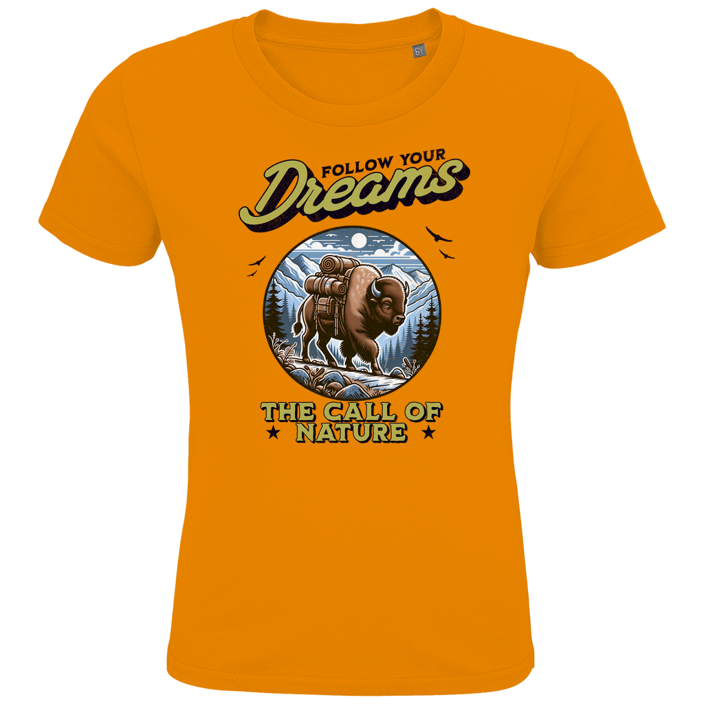 Kids Premium Bio T-Shirt Bison - The call of nature