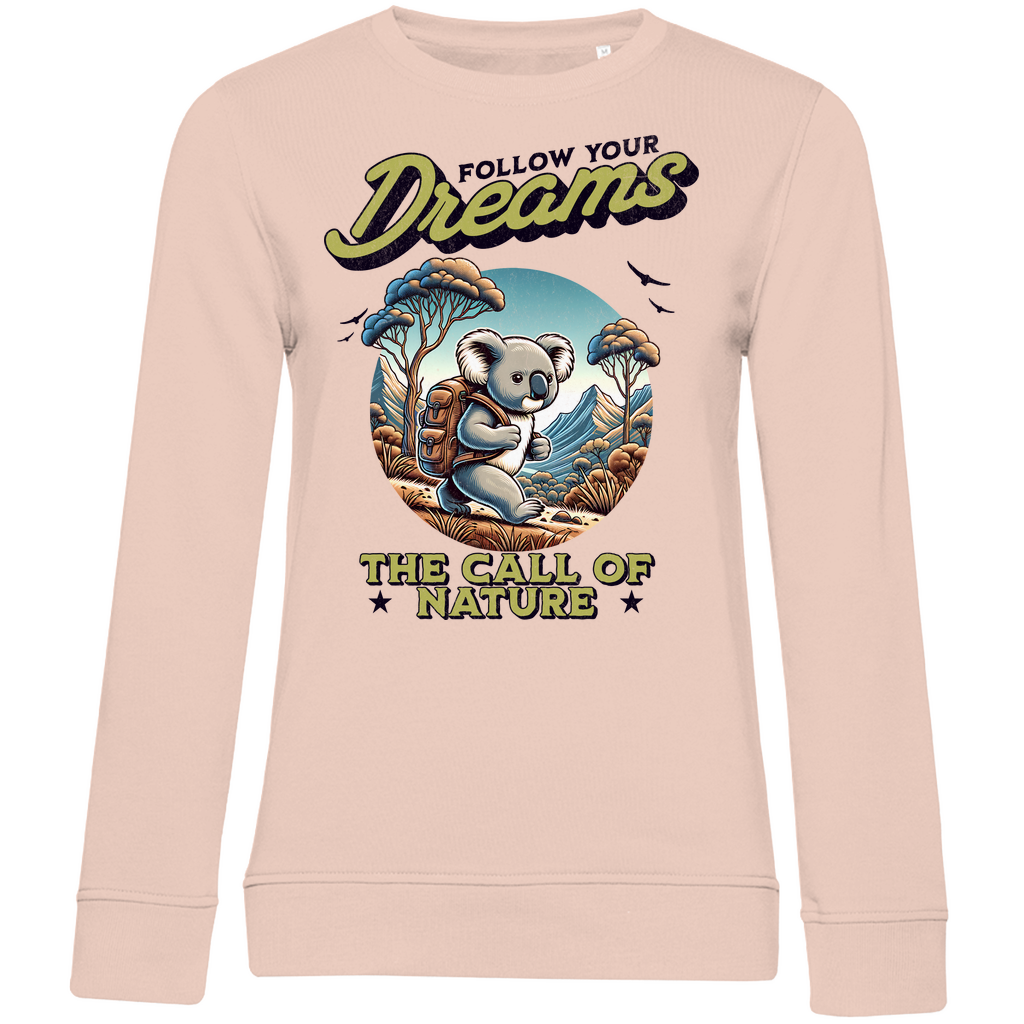 Damen Premium Bio Sweatshirt Koala - The call of nature