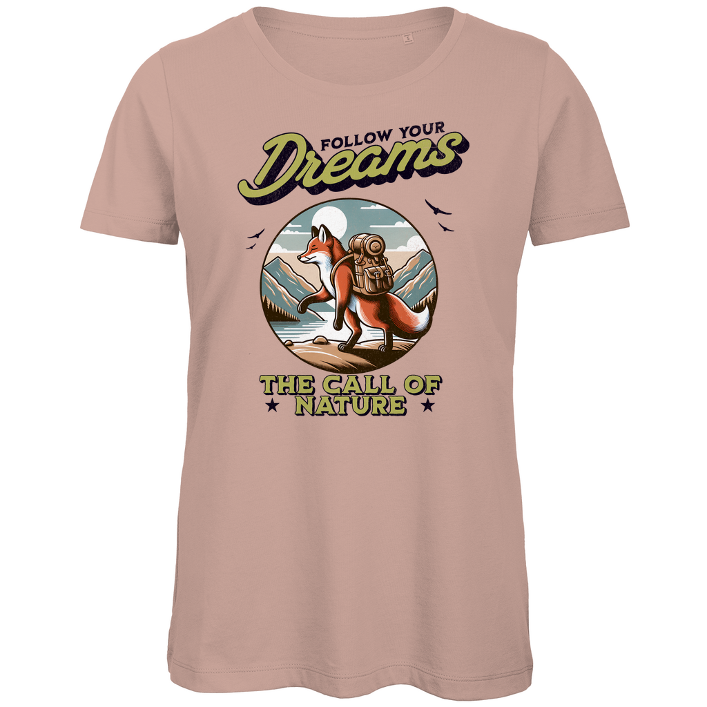 Damen Premium Bio T-Shirt Fuchs - The call of nature